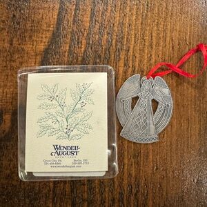 Vintage Wendell August Silver Angel Ornament
